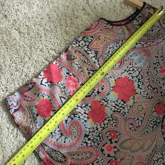 Y2K Made in Canada Vintage Paisley Keyhole Gothic Maid Top - Picture 14 of 14